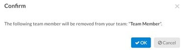 Confirm removing team members