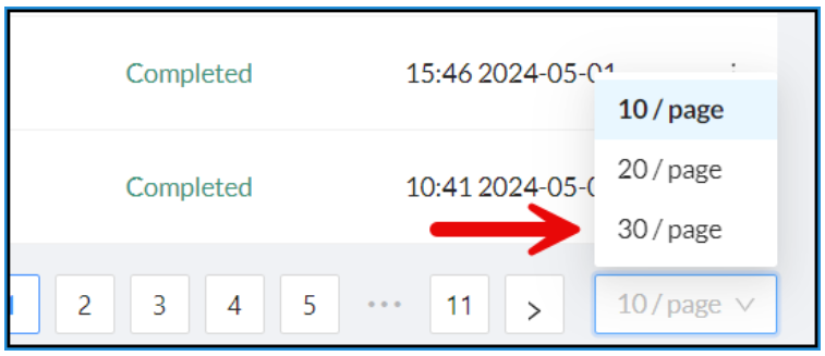 Increase documents on page