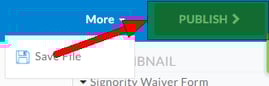publish the template link to generate URL