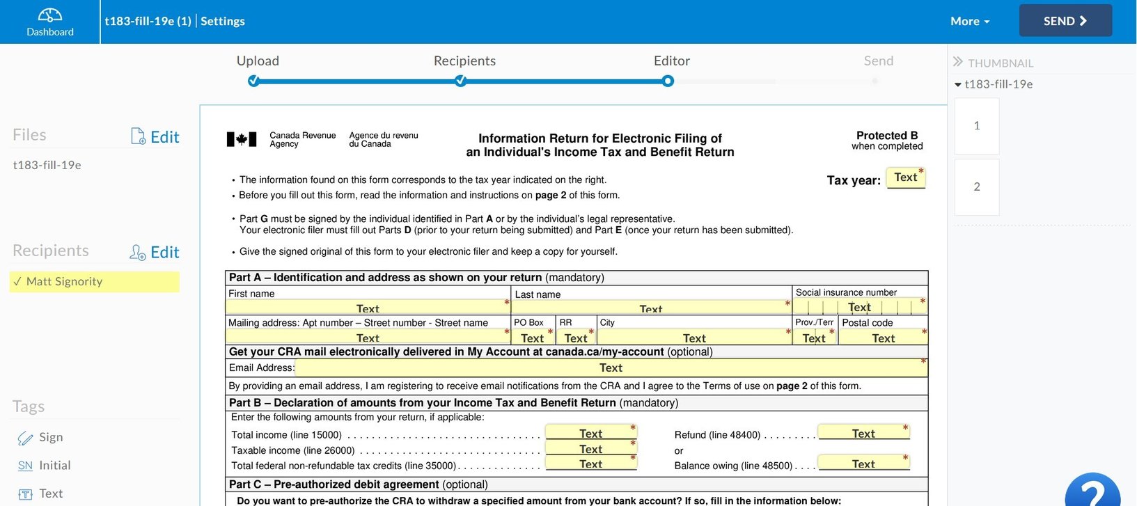 How to Import PDF Form Fields as Tags - Signority