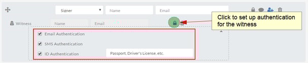 witness signers authentication options